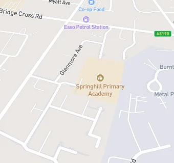 map for Springhill Primary Academy