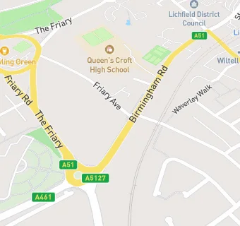 map for Queen's Croft High School