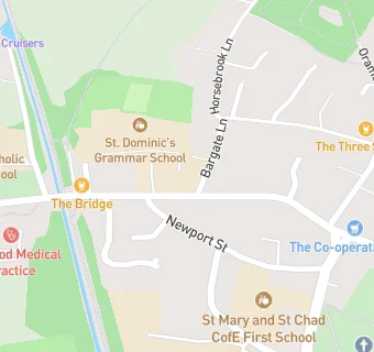 map for St. Dominic's Grammar School