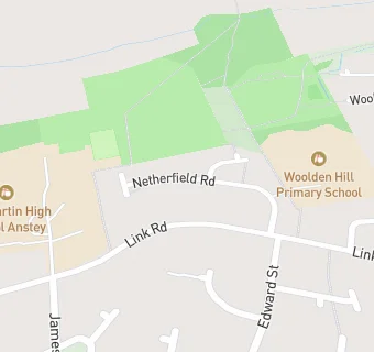 map for Woolden Hill Primary School