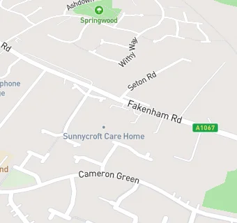 map for Sunnycroft Care Home