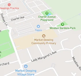 map for Market Deeping Community Primary School