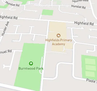 map for Highfields Primary Academy