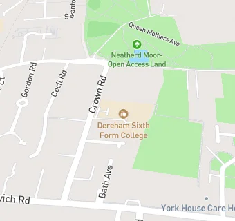 map for Dereham Sixth Form College