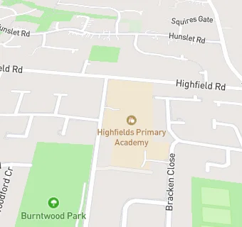 map for Highfields Primary Academy