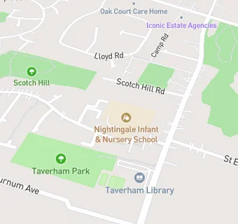 map for Nightingale Infant and Nursery School