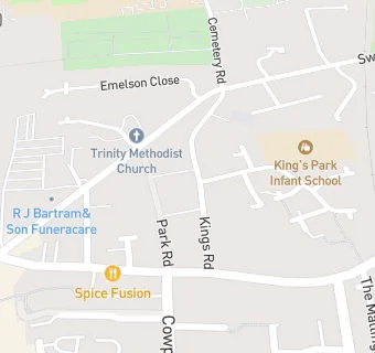 map for King's Park Infant School, Dereham