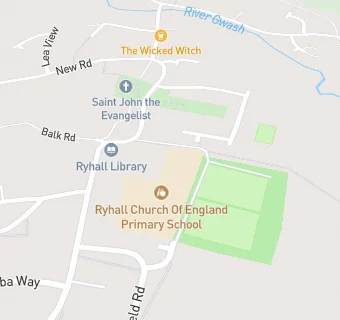 map for Ryhall CofE Primary School