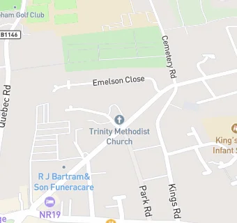 map for Trinity Methodist Church