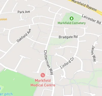 map for Markfield Medical Centre