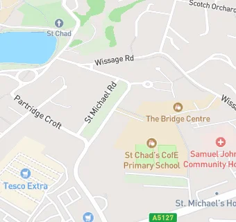 map for St Chad's CE Primary School