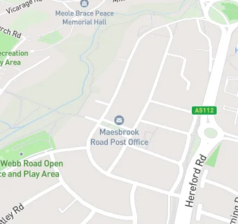 map for Maesbrook Road Post Office