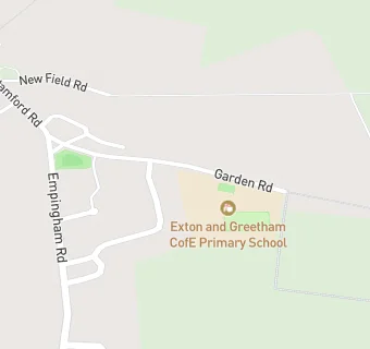 map for Exton and Greetham CofE Primary School