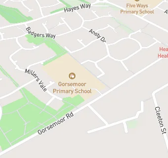 map for Gorsemoor Primary School