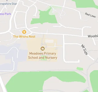 map for Meadows Primary School and Nursery