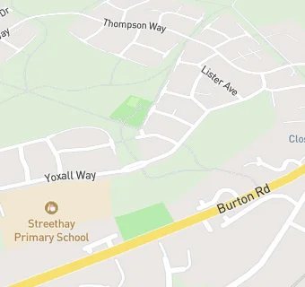 map for Streethay Primary School