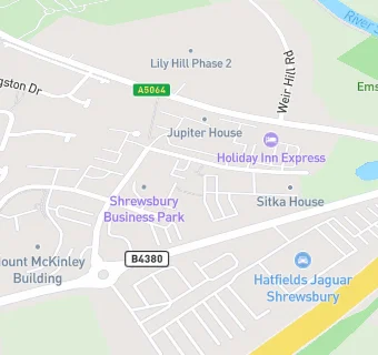 map for Holiday Inn Express Shrewsbury