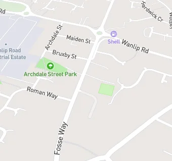 map for Fosseway Bowls Club