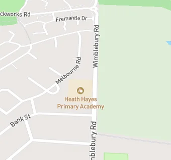 map for Heath Hayes Primary Academy