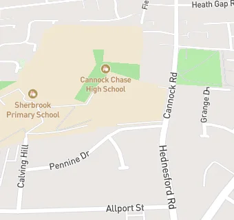 map for Cannock Chase High School