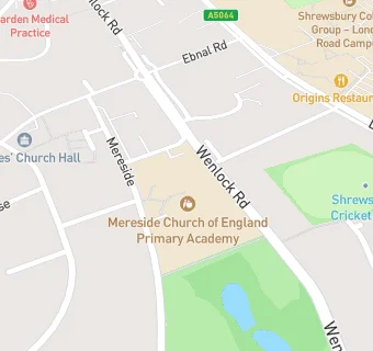 map for Mereside Church of England Primary School