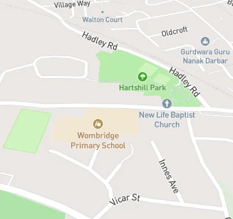 map for Wombridge Primary School