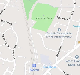 map for Syston Bowls Club