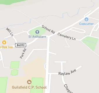 map for Guilsfield CP School