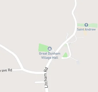 map for Great Dunham Village Hall