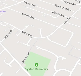 map for Syston Lodge Residential Home