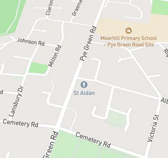 map for St. Aidan's Church Hall