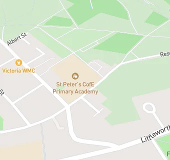 map for St Peter's CofE (C) Primary School