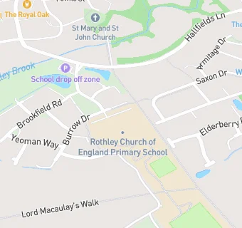 map for Rothley C of E Primary School