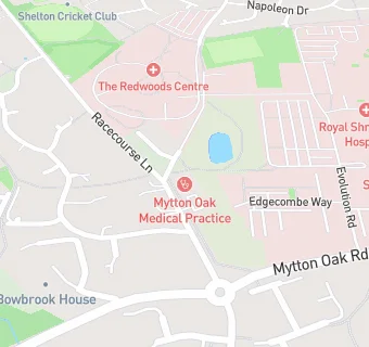 map for Mytton Oak Medical Practice