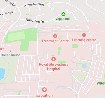 map for Catering @ Royal Shrewsbury Hospital