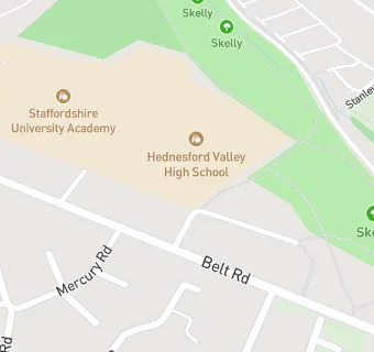 map for Hednesford Valley High School