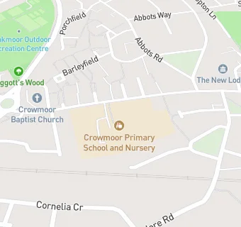 map for Crowmoor Primary School and Nursery