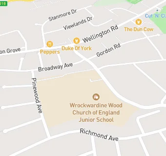 map for Wrockwardine Wood Church of England Junior School