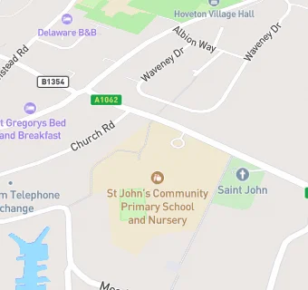 map for St John's Community Primary School and Nursery