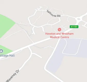 map for Hoveton & Wroxham Medical Centre