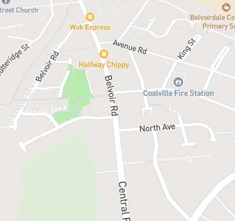 map for Coalville Evangelical Church