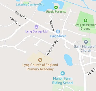 map for Lyng Montessori at Wensum Valley Nursery School