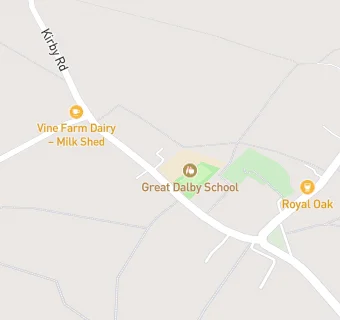 map for Great Dalby School