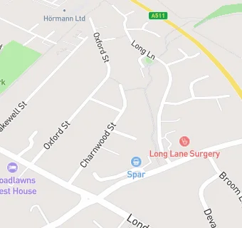 map for Charnwood Stores