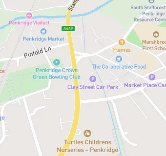 map for Penkridge Methodist Church