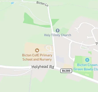 map for Bicton CofE Primary School and Nursery