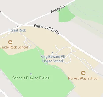 map for King Edward VII Science and Sport College