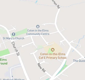 map for Coton-In-The-Elms Primary School