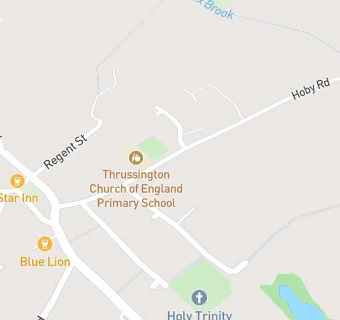 map for Thrussington C of E Primary School