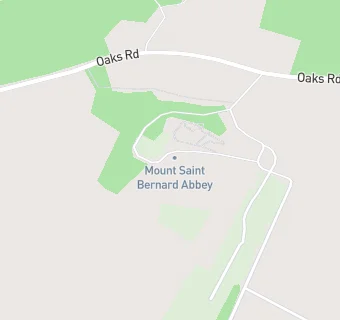 map for Mount St. Bernard Abbey Guest House